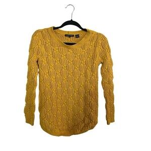 Jeanne Pierre Mustard Yellow Knitted Sweater Sz.S
